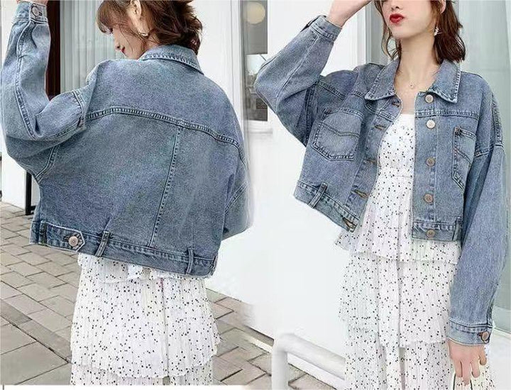 Damen modische Denimjacke mit fransigen Details Drune