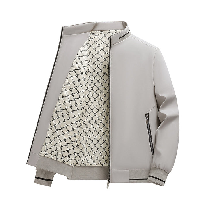 Herren Modische Übergangsjacke mit hohem Kragen Drune