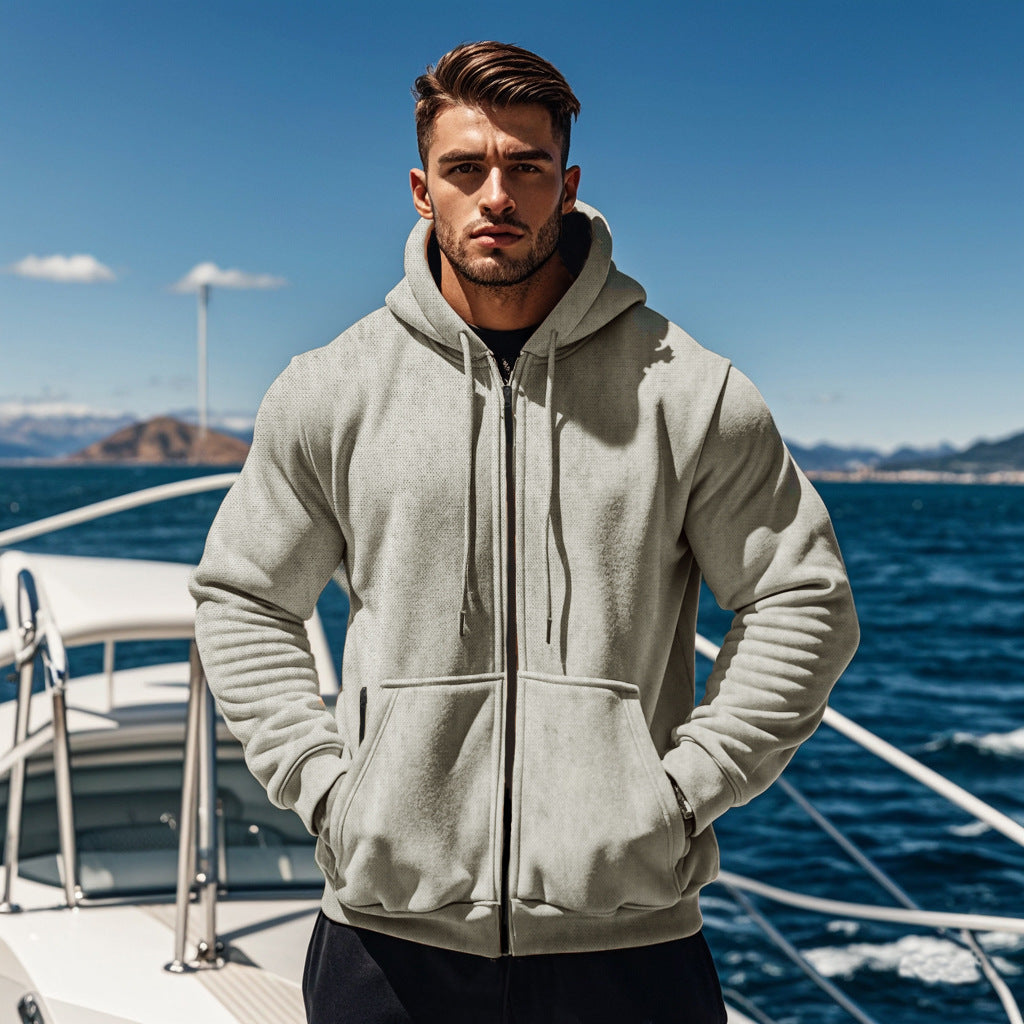 Herren Sportliche Kapuzenjacke mit praktischen Reißverschlusstaschen Drune