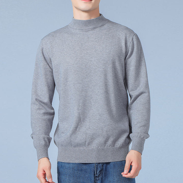Herren Feiner Mockneck-Pullover aus hochwertigem Feinstrick mit gerippten Abschlüssen Drune