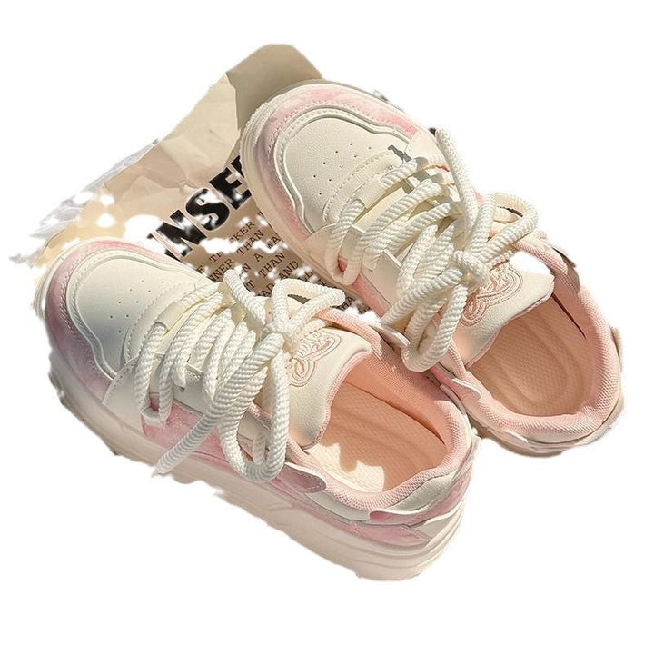 Damen modische Sneaker mit innovativem Plateau-Design und atmungsaktiver Obermaterial-Hybridstruktur Drune