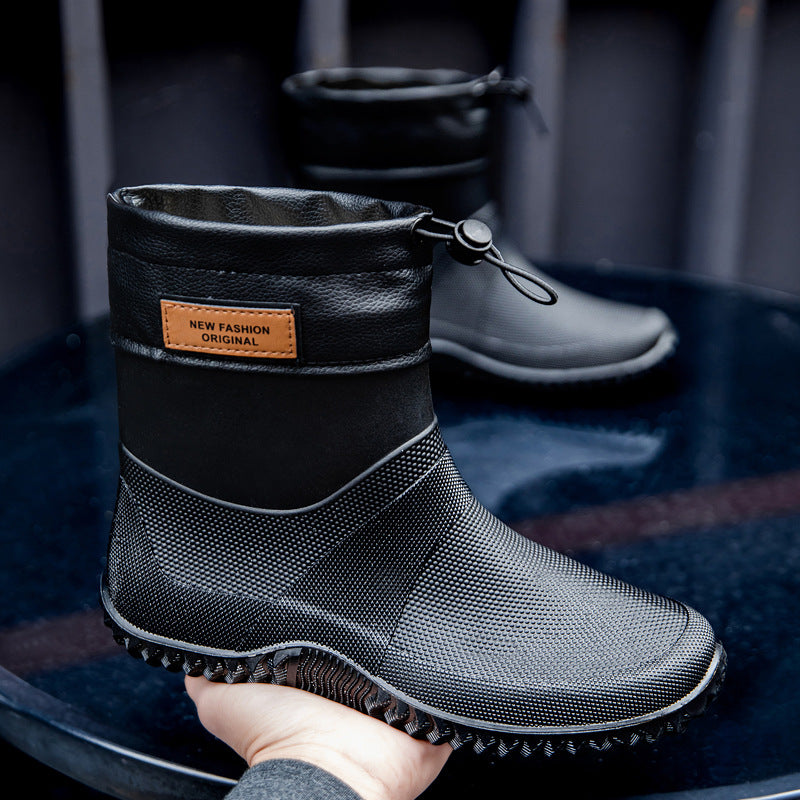 Herren Funktionale wasserdichte Ankle-Gummistiefel mit verstellbarem Bündchen Drune