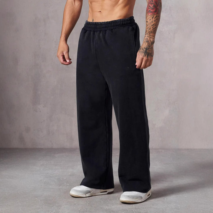 Herren nan extraweiche Relax-Sweathose mit doppelreihigem Komfortbund tiefen Eingrifftaschen und extra weitem Bein Drune