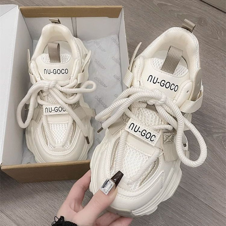 Damen Sportlich-luxuriöse Multi‑Layer City‑Sneaker mit robuster Plateau‑Sohle und verstellbarem Schnallenriemen Drune