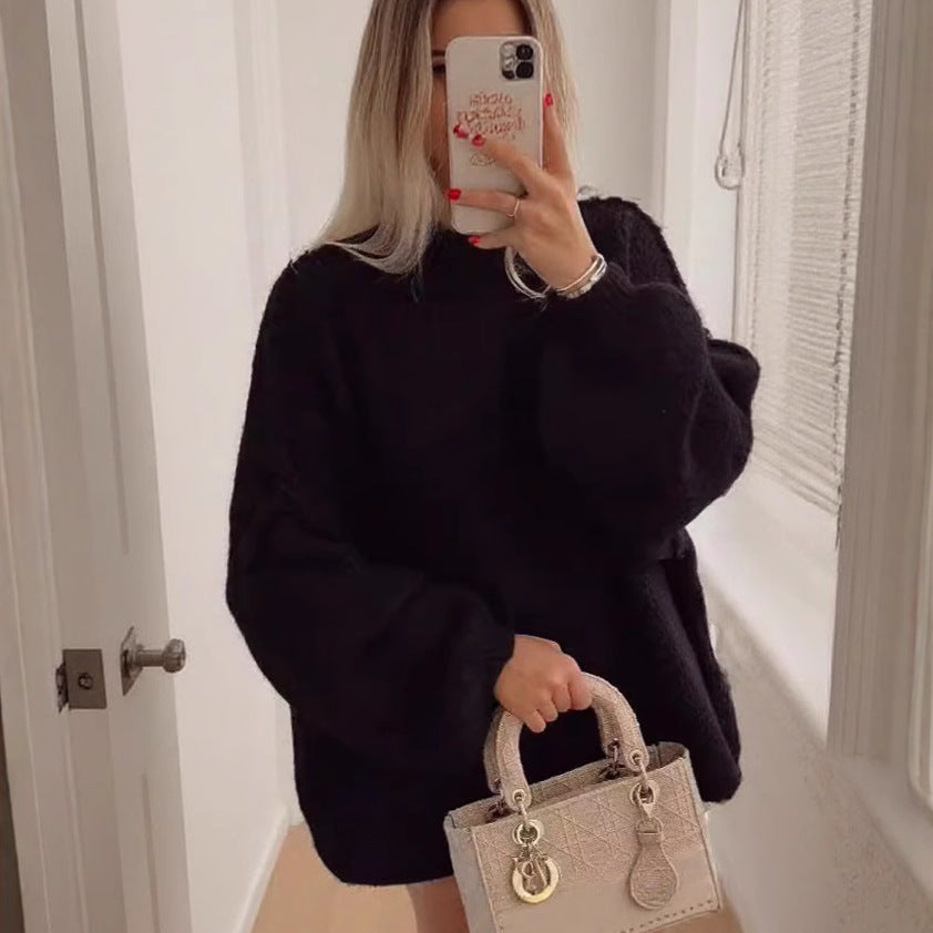 Damen oversized Strickpullover mit gemütlichem Schnitt und modernen Ärmeln Drune