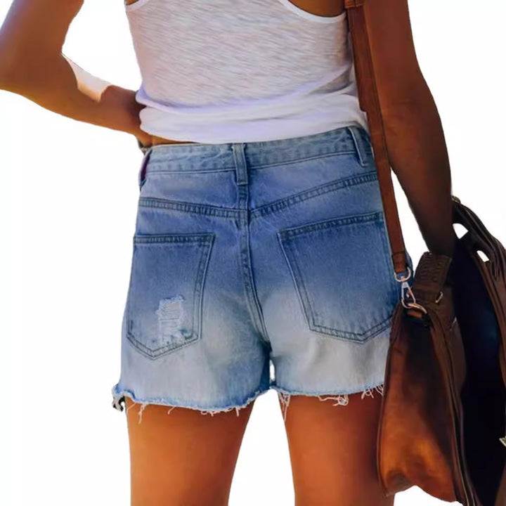 Damen Denim-Shorts mit lässigem Schnitt und auffälligen Sternen Drune