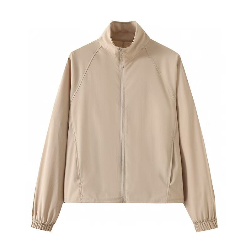 Damen sportliche Funktionsjacke mit hochabschließendem Kragen Drune