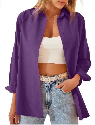 Damen Hemdbluse im lässigen Schnitt mit langen Ärmeln und modernen Details Drune