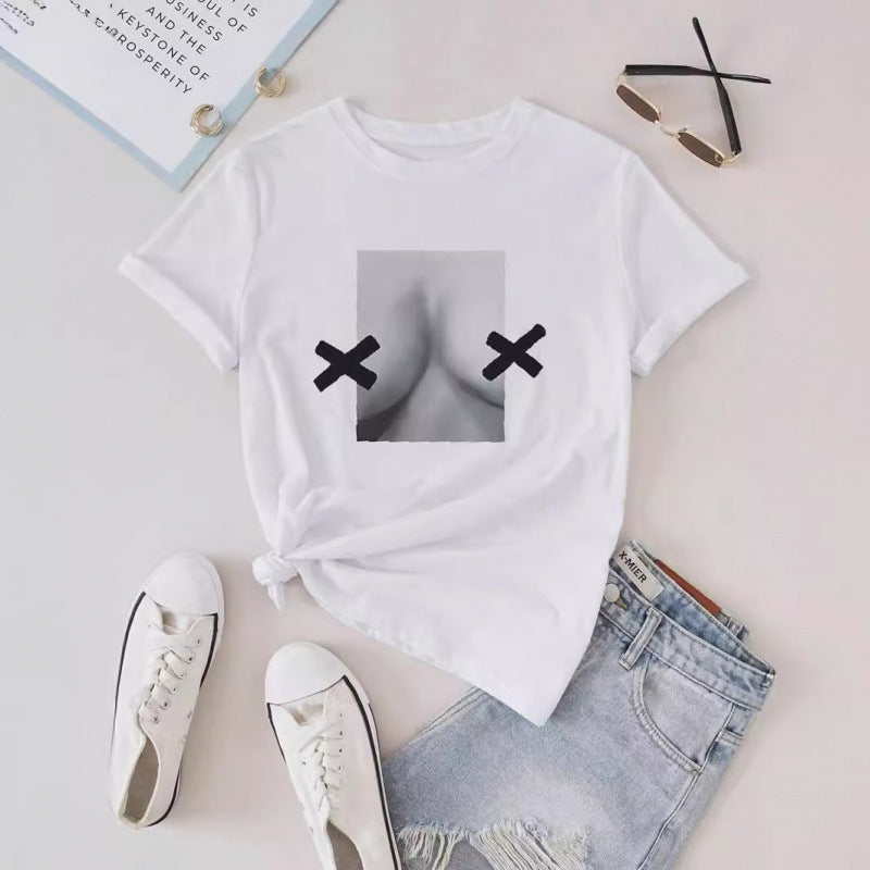 Damen T-Shirt mit innovativem Grafikdesign Drune