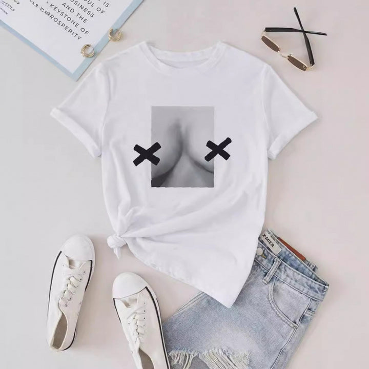 Damen T-Shirt mit innovativem Grafikdesign Drune