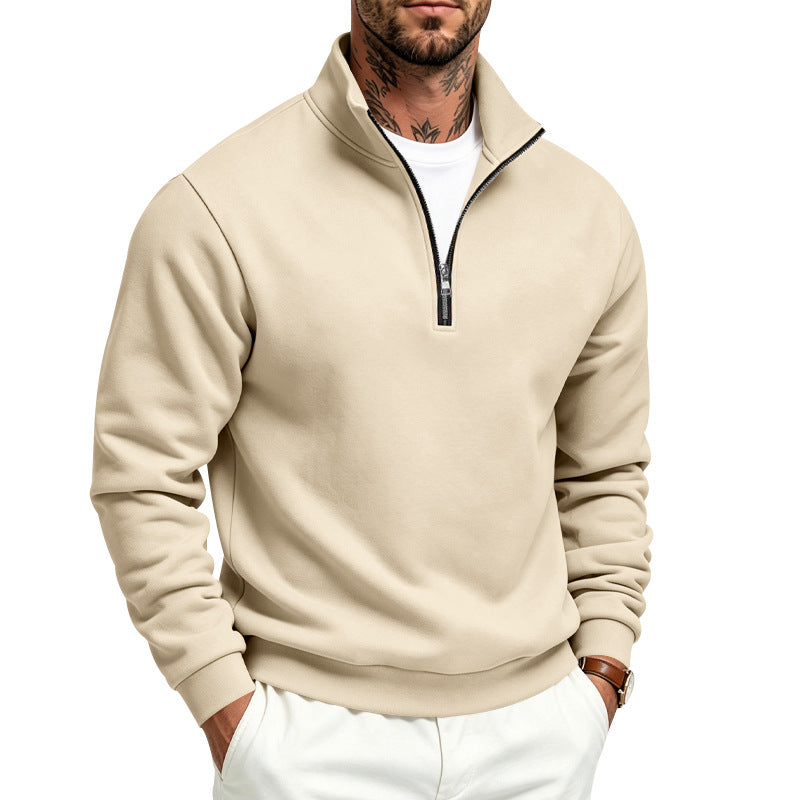 Herren Halbzip-Sweatshirt mit Troyerkragen und weicher Fleece-Innenseite Drune
