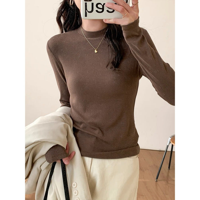 Damen Langarmshirt mit höherem Stehkragen Drune