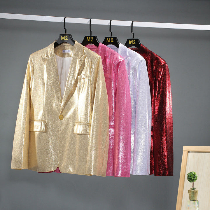 Herren schimmernder Blazer mit luxuriösem Obermaterial und klassischem Schnitt Drune