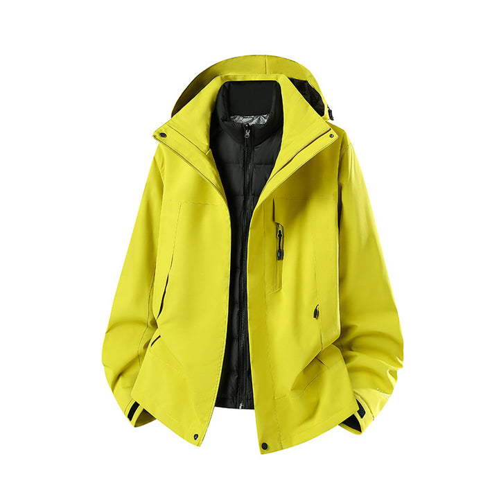 Damen Zweiteilige Softshell-Parka mit herausnehmbarer Steppinnenjacke Drune