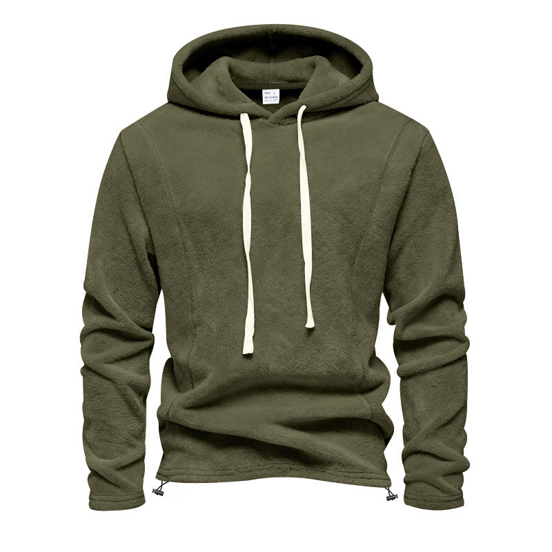 Herren Fleece-Hoodie mit Kapuze und verstellbarem Saum Drune