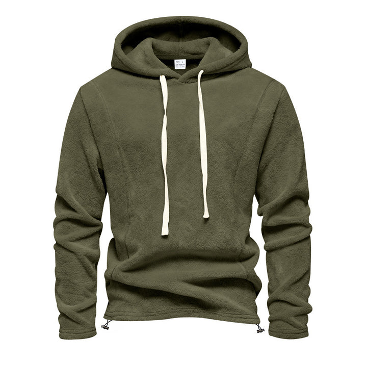 Herren Fleece-Hoodie mit Kapuze und verstellbarem Saum Drune