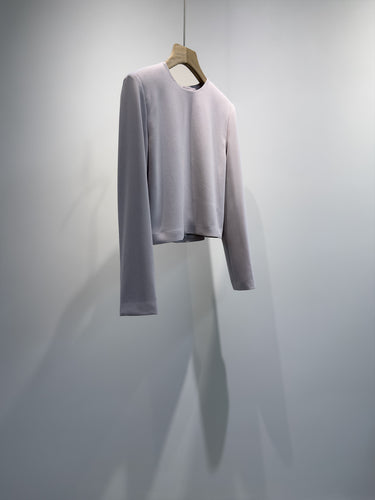 Damen Cropped Texturiertes Sweatshirt Drune