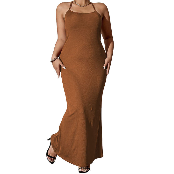 Damen elegantes Maxikleid mit schmalen Trägern und figurschmeichelndem Schnitt Drune