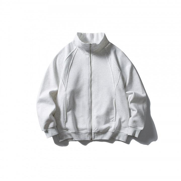 Unisex Boxy-Oversize-Zipjacke mit Stehkragen, Raglanärmeln und Eingrifftaschen Drune