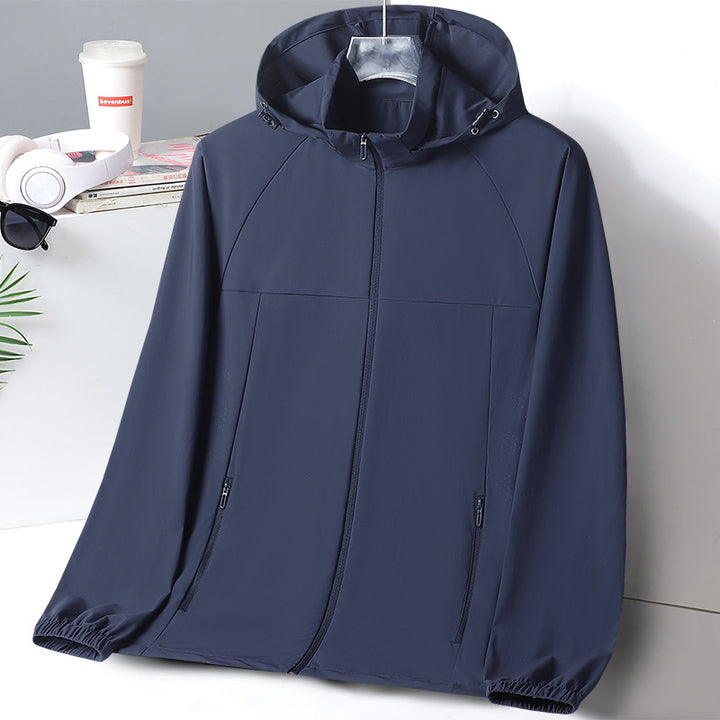Damen Ultraleichte UV‑Schutz Windjacke mit Kapuze und Belüftungsperforation Drune