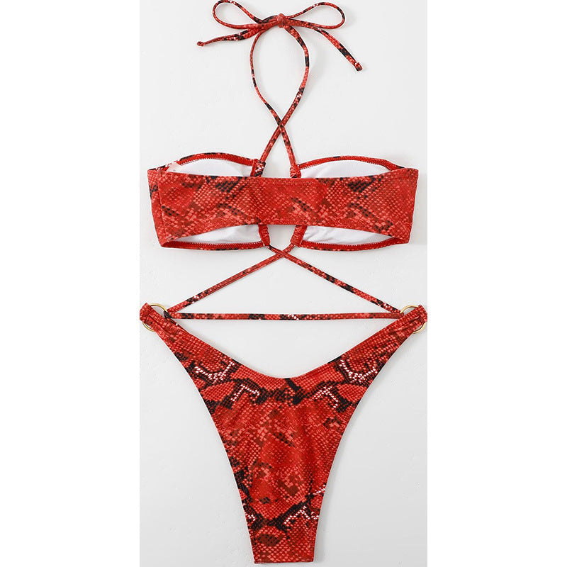 Damen Bandeau-Bikini mit raffinierten Schnittführungen Drune