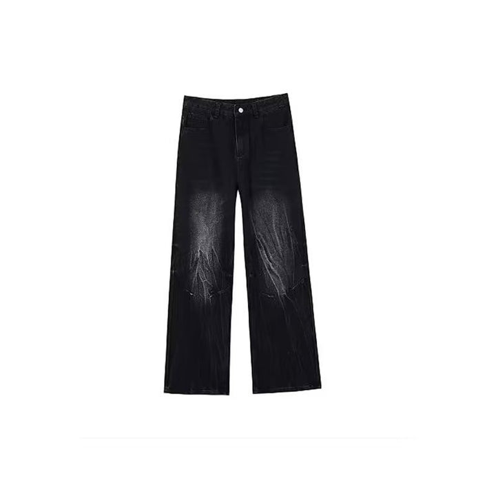 Damen lässige Wide-Leg Jeans mit stylischen Abnähern und hohen Taillen Drune