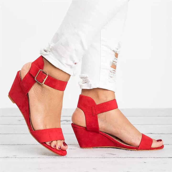 Damen Wedge-Sandalen mit verstellbarem Riemen und rutschfester Sohle Drune
