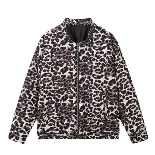 Damen lässige Steppjacke im Leopardenmuster Drune