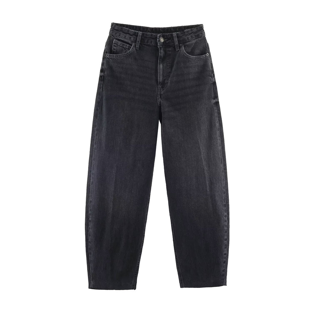 Damen Hochtaillierte Relaxed‑Fit Jeans mit konischem Bein Drune