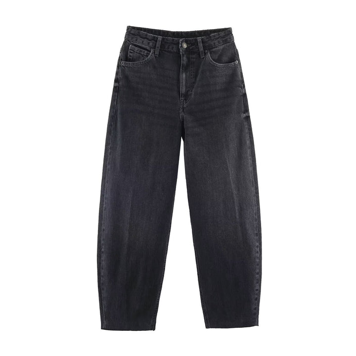 Damen Hochtaillierte Relaxed‑Fit Jeans mit konischem Bein Drune