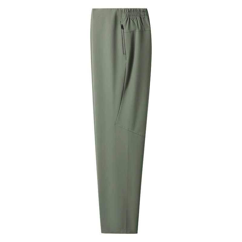 Damen Stretch-Outdoorhose mit elastischem Bund, Reißverschlusstaschen und geradem Schnitt Drune