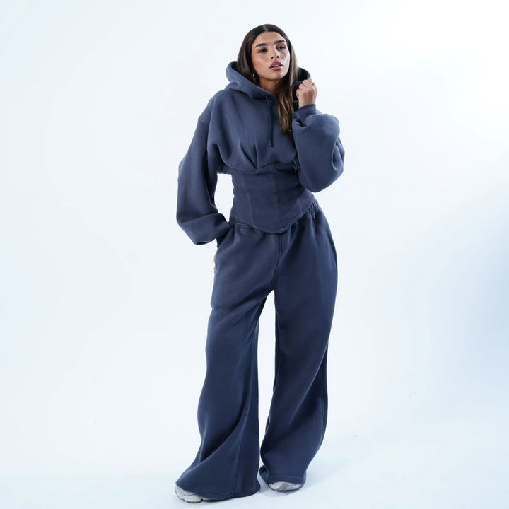 Damen lässiger Oversized Hoodie mit figurschmeichelndem Schnitt und weitem Bund Drune