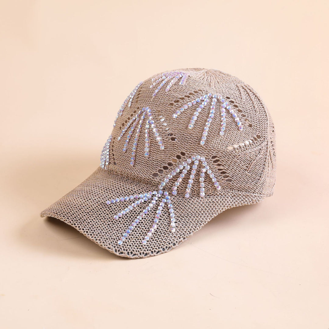 Damen Sportliche Trucker-Cap mit funkelnden Pailletten und atmungsaktiver Netzstruktur Drune