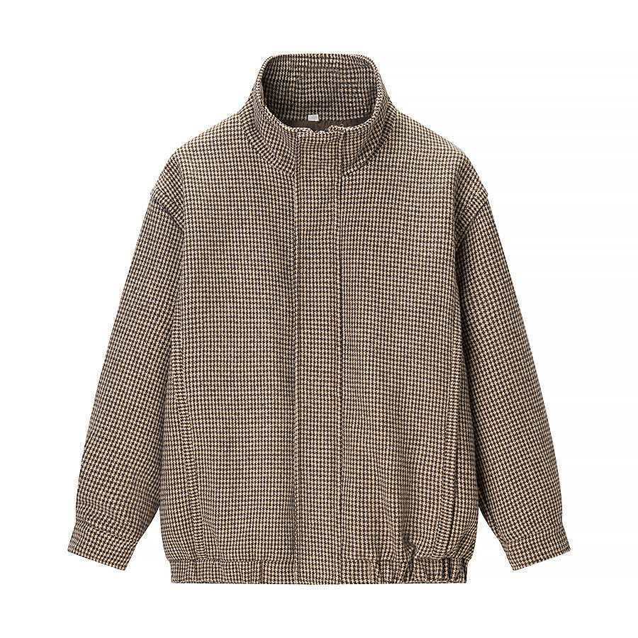 Damen Übergangsjacke mit modernem Hahnentritt-Muster Drune