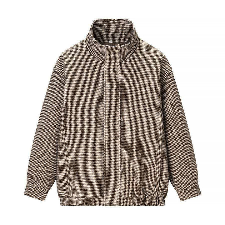 Damen Übergangsjacke mit modernem Hahnentritt-Muster Drune