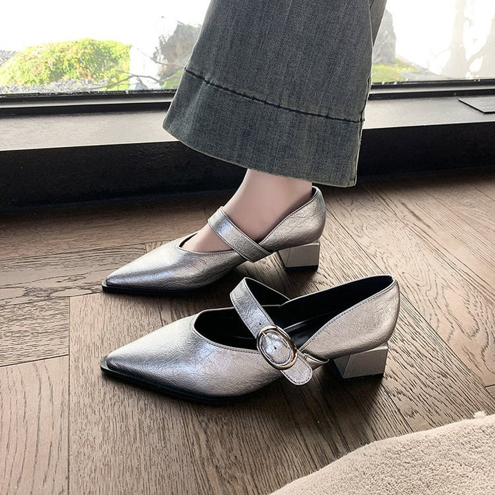 Damen Elegante Mary Jane Schuhe mit modischem Blockabsatz und verstellbarem Riemen Drune