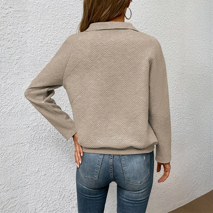 Damen Lässiger und stylischer Pullover mit Stehkragen Drune