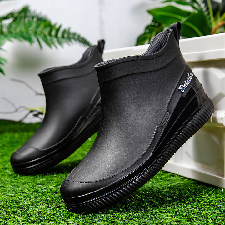 Damen Wasserdichte Kurzschaft-Gummistiefelette mit stoßdämpfender EVA-Sohle Drune