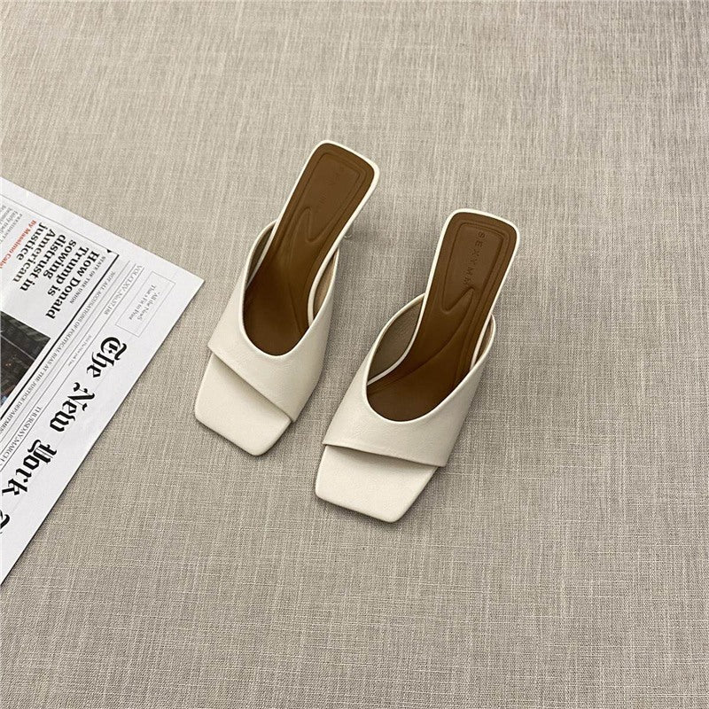 Damen elegante Mules mit geschwungenem Design Drune