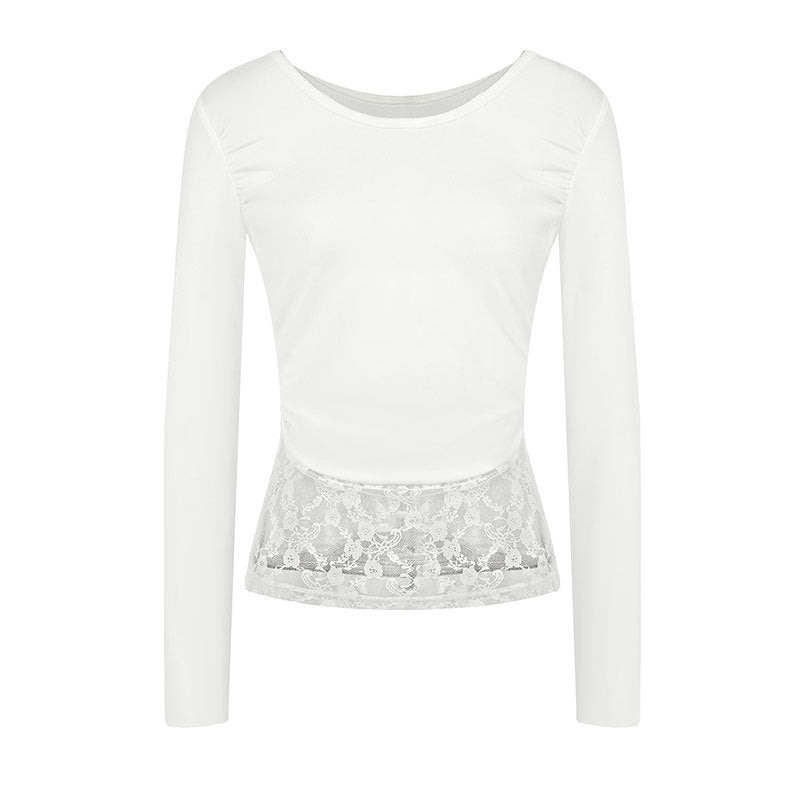 Damen elegantes Oberteil mit raffinierten Rüschendetails Drune