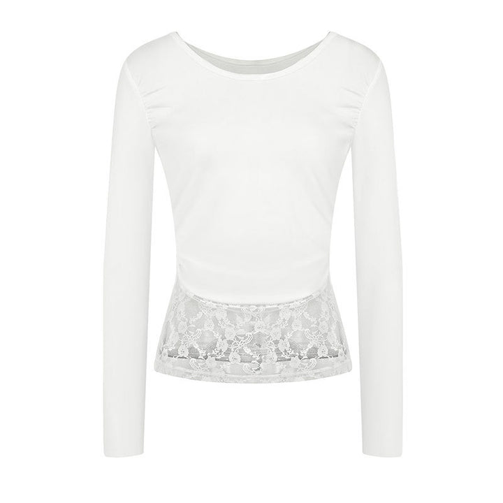 Damen elegantes Oberteil mit raffinierten Rüschendetails Drune