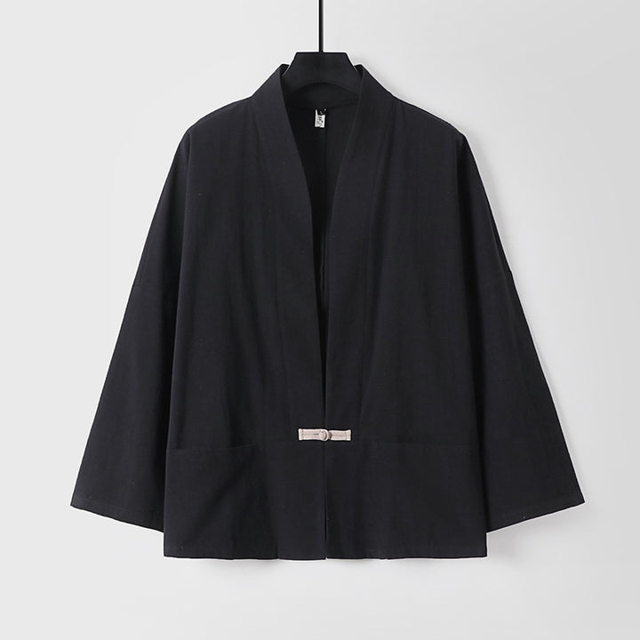 Damen Leichte Kimono-Jacke aus Baumwollmix mit lockerer Passform Drune