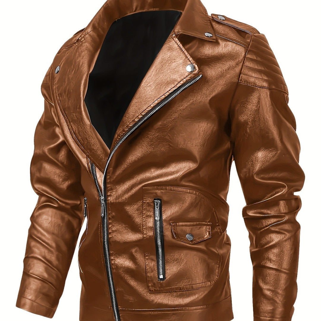 Herren Biker-Lederjacke Drune