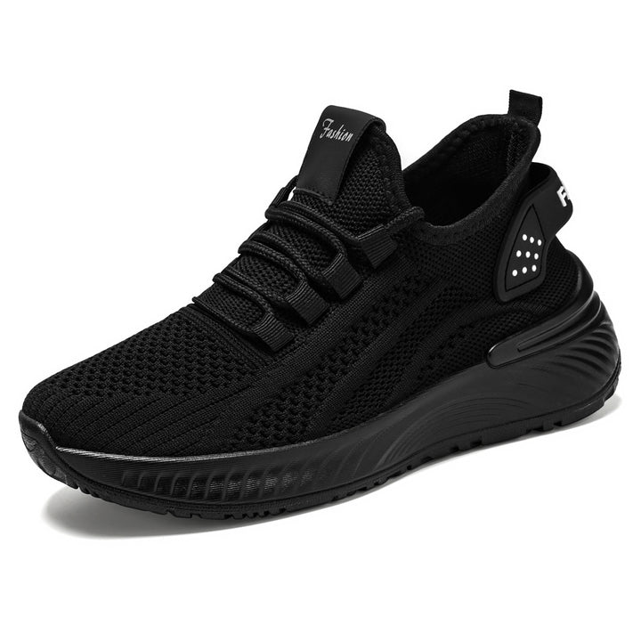 Damen nan atmungsaktiver Strick-Freizeitsneaker mit elastischem Schlupfkragen und gedämpfter Keilsohle Drune