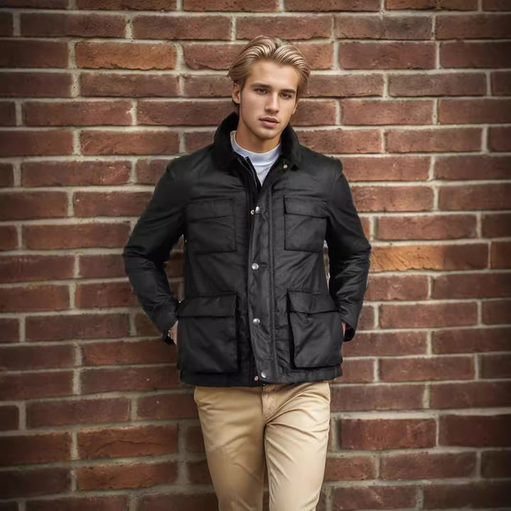 Herren funktionale Utility-Jacke mit praktischen Taschen Drune