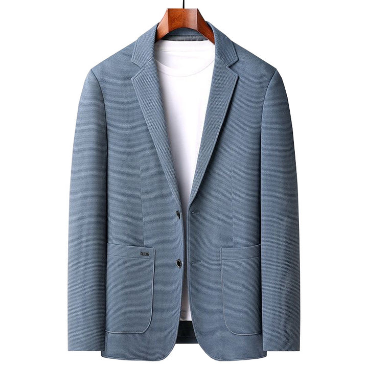 Herren Casual-Sakko mit unstrukturierter Silhouette, Waffelstruktur und aufgesetzten Taschen Drune
