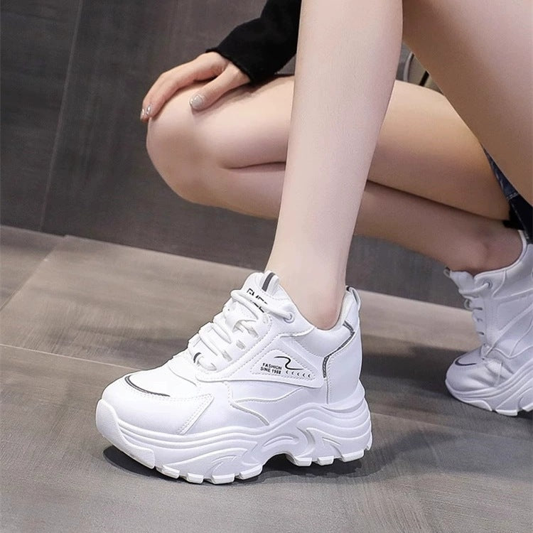 Damen Chunky Sneakers mit atmungsaktiver Mesh-Oberfläche und dämpfender Sohle Drune