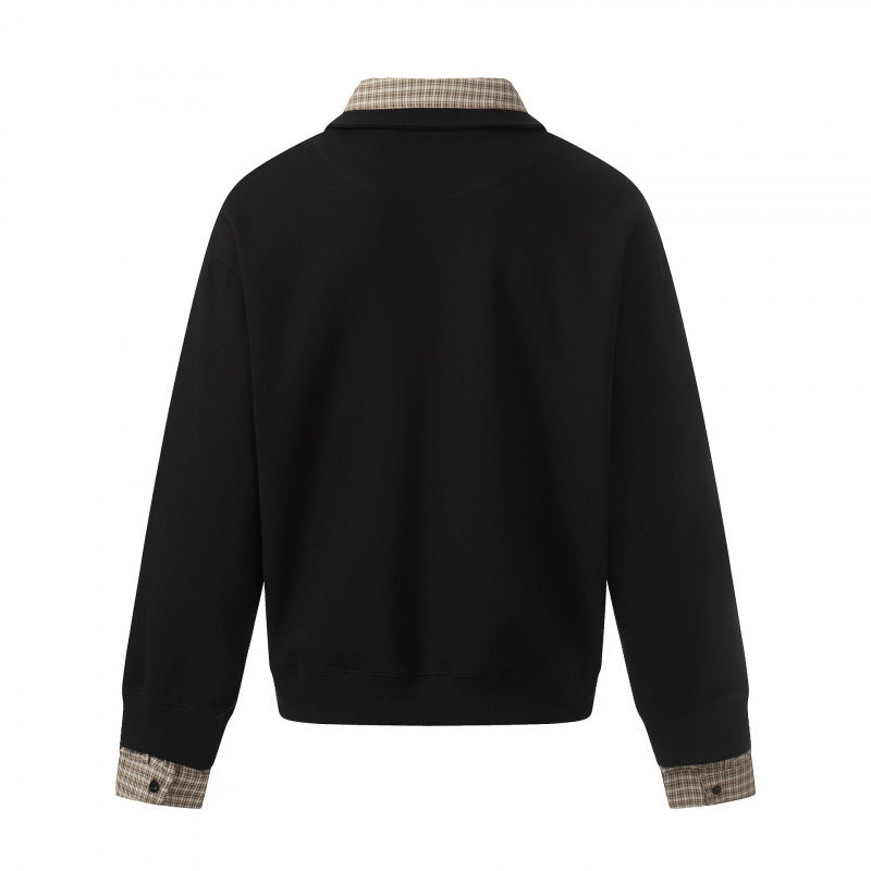 Herren Sweatshirt mit integriertem Hemdkragen und Layering‑Optik Drune