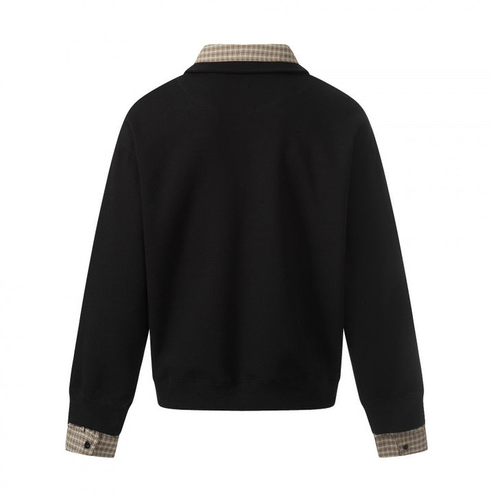 Herren Sweatshirt mit integriertem Hemdkragen und Layering‑Optik Drune