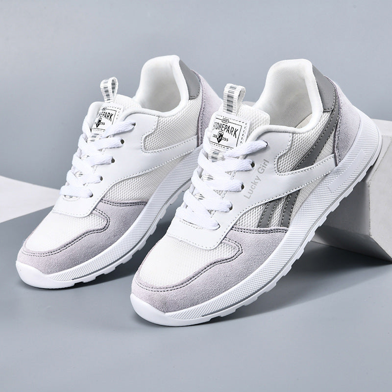 Damen Retro-Sneaker mit Mesh- und Veloursleder-Details Drune